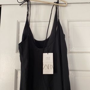 Zara black slip dress